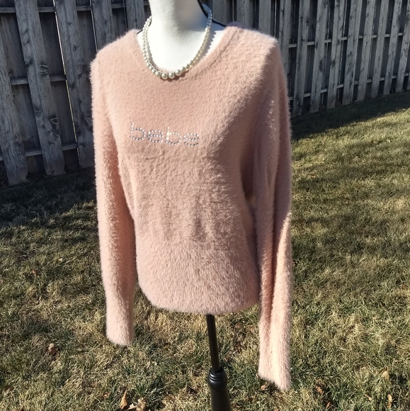 bebe | Sweaters | Bebe Dusty Rose Fuzzy 